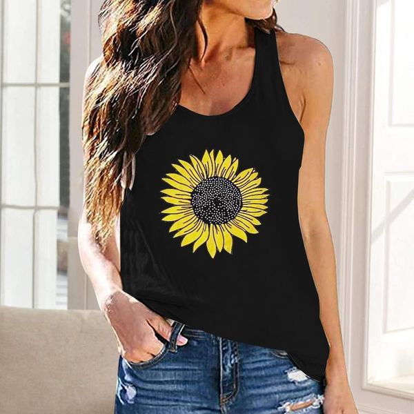 women's t-shirt sunflower print t shirt women casual cotton sleeveless slim vest summer harajuku plus size camisetas de mujer, White
women's t-shirt sunflower print t shirt women casual cotton sleeveless slim vest summer harajuku plus size camisetas de mujer, White