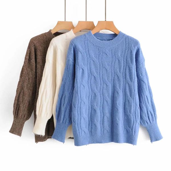 sweaters women knit sweater textured long cuffed sleeves round-neck casual pullover femme vetement ropa mujer, White;black
sweaters women knit sweater textured long cuffed sleeves round-neck casual pullover femme vetement ropa mujer, White;black
