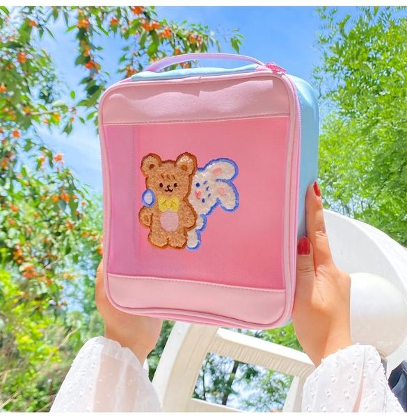 cosmetic bags & cases bentoy milkjoy cartoon bear mesh makeup bag ins girl square woman wash large capacity storage
cosmetic bags & cases bentoy milkjoy cartoon bear mesh makeup bag ins girl square woman wash large capacity storage