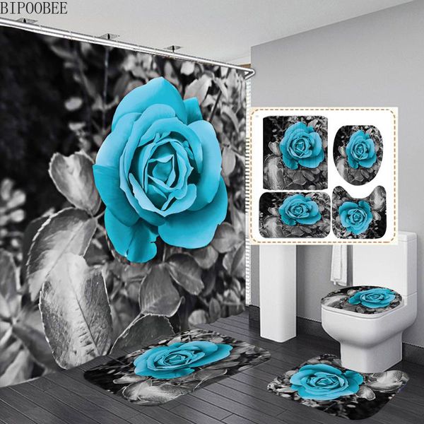 blue rose shower curtain for bathroom decoration gray leaves flannel toilet lid cover non slip carpet bath mat rugs home decor curtains
blue rose shower curtain for bathroom decoration gray leaves flannel toilet lid cover non slip carpet bath mat rugs home decor curtains