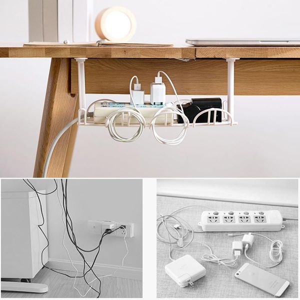 hooks & rails under the desk storage shelf table socket bracket cable rack line finishing home office wire organizer
hooks & rails under the desk storage shelf table socket bracket cable rack line finishing home office wire organizer