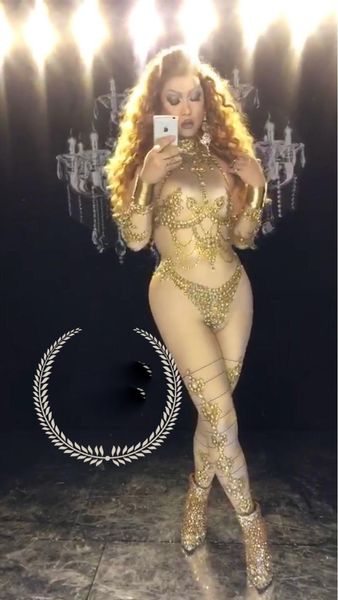 women's jumpsuits & rompers gold stones nude girls one-piece stage wear birthday nightclub show costume, Black;white
women's jumpsuits & rompers gold stones nude girls one-piece stage wear birthday nightclub show costume, Black;white