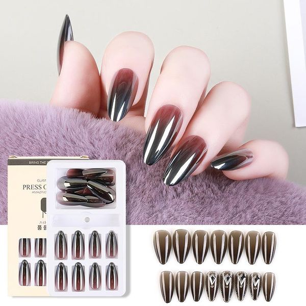 24pcs fake nails stiletto gradients wear long paragraph fashion manicure patch false save time wearable nail dl, Red;gold
24pcs fake nails stiletto gradients wear long paragraph fashion manicure patch false save time wearable nail dl, Red;gold