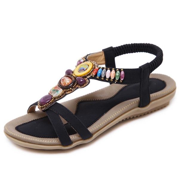 women sandals flip flops shoes comfortable summer flat ladies woman, Black