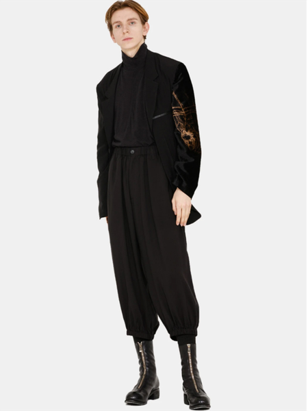 men's jogging pants casual fashion fit jogger cotton trace bunched haren plus-size, Black
men's jogging pants casual fashion fit jogger cotton trace bunched haren plus-size, Black