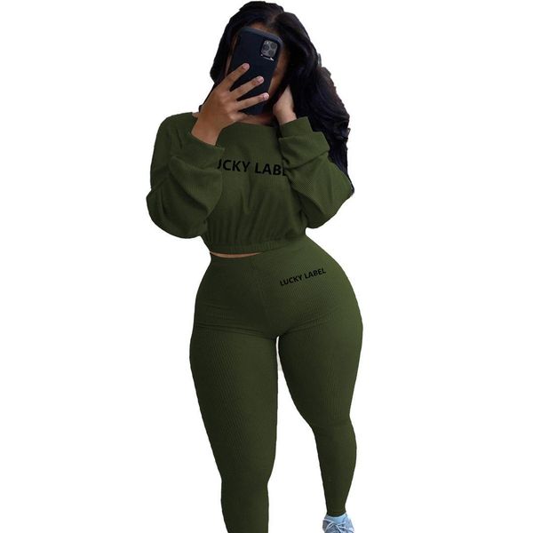 fashion tracksuits rib lucky label 2 piece set women tracksuit fall crop leggings casual sweet high stretch jogger outfits streetwear 3xl, Gray
fashion tracksuits rib lucky label 2 piece set women tracksuit fall crop leggings casual sweet high stretch jogger outfits streetwear 3xl, Gray