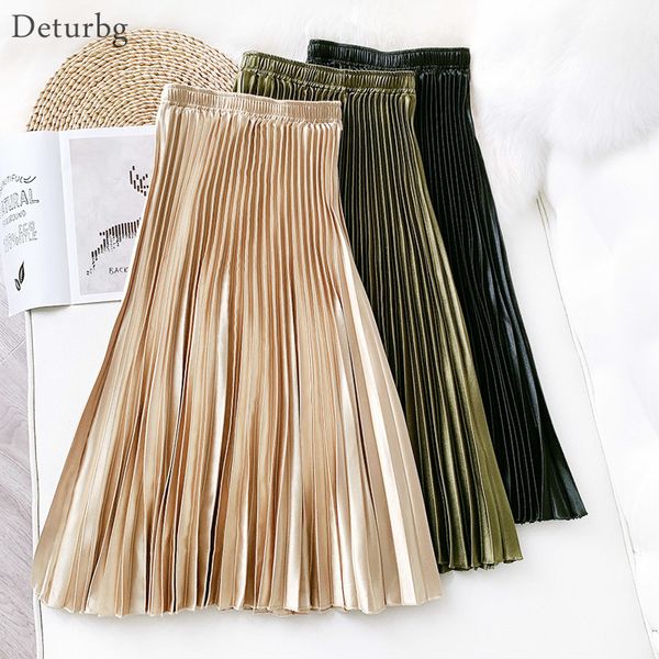 casual dresses women's vintage pleated midi long satin skirt korean female high waist metal color black a-line skirts faldas autum, Black;gray
casual dresses women's vintage pleated midi long satin skirt korean female high waist metal color black a-line skirts faldas autum, Black;gray