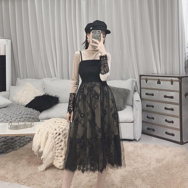 fashion women's two piece set bottoming shirt +strap dress skirt two-piece winter pants, White
fashion women's two piece set bottoming shirt +strap dress skirt two-piece winter pants, White