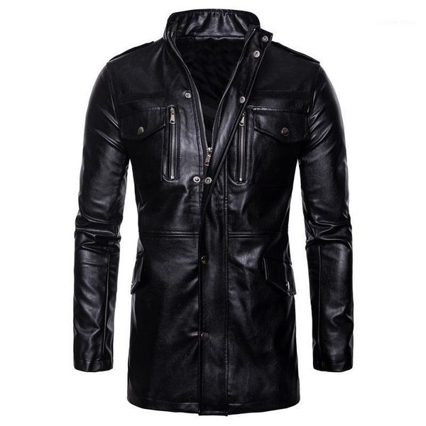 men's fur & faux autumn motorcycle leather jacket men long windbreaker coat pu male multi-pocket, Black
men's fur & faux autumn motorcycle leather jacket men long windbreaker coat pu male multi-pocket, Black