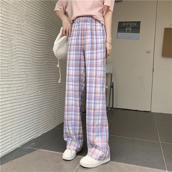women's pants & capris harajuku korean style purple plaid women summer high waist checked wide leg pink trousers for female oversi, Black;white
women's pants & capris harajuku korean style purple plaid women summer high waist checked wide leg pink trousers for female oversi, Black;white