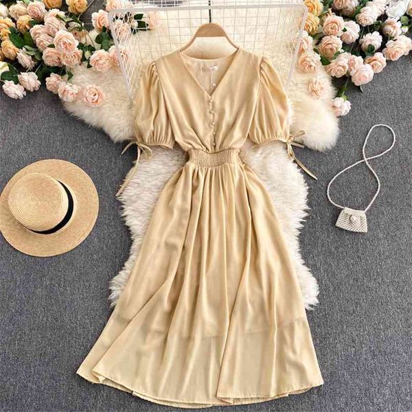 women fashion summer v-neck button-breasted slim short sleeves solid color a-line dress clothes vestidos de mujer s758 210527, Black;gray
women fashion summer v-neck button-breasted slim short sleeves solid color a-line dress clothes vestidos de mujer s758 210527, Black;gray