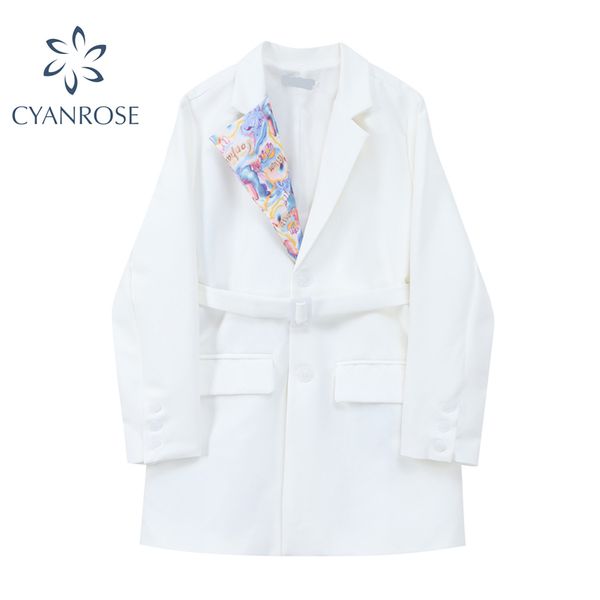 women white blazer jacket spring high waist slim coat female silk scarf spliced deep v neck french vintage outwear 210417, Black;brown
women white blazer jacket spring high waist slim coat female silk scarf spliced deep v neck french vintage outwear 210417, Black;brown