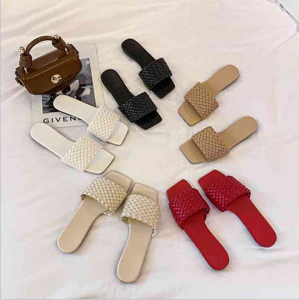 large size slippers women 2021 new one-word braided belt outer wear lightweight women's sandals slides and ladies shoes, Black
large size slippers women 2021 new one-word braided belt outer wear lightweight women's sandals slides and ladies shoes, Black