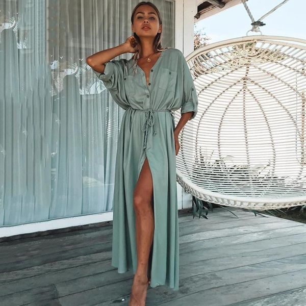 women's swimwear summer long beach dress saida de praia cover up kaftan sarong vestido swim wear ropa playa tunic, White;black
women's swimwear summer long beach dress saida de praia cover up kaftan sarong vestido swim wear ropa playa tunic, White;black