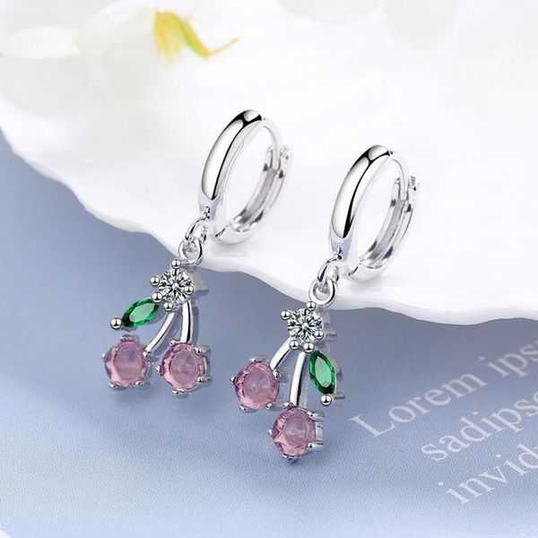 dangle & chandelier diyi 2021 earrings women cherry jewelry cute pink zircon hoop earring girl valentine's day accessories, Silver
dangle & chandelier diyi 2021 earrings women cherry jewelry cute pink zircon hoop earring girl valentine's day accessories, Silver