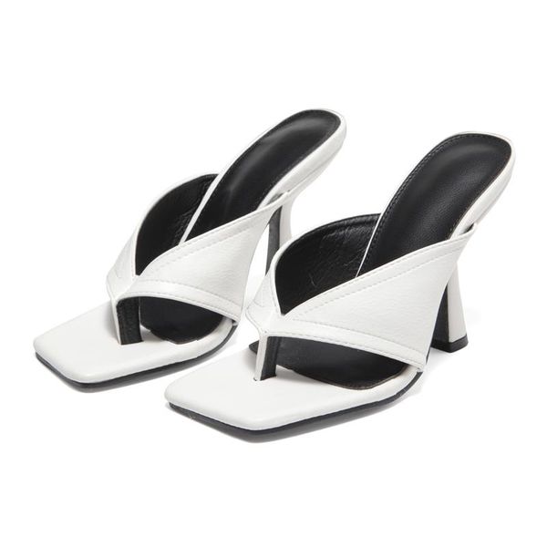 white women high heels flip flops summer slippers ladies design square toe stiletto wedding shoes sandals, Black
white women high heels flip flops summer slippers ladies design square toe stiletto wedding shoes sandals, Black