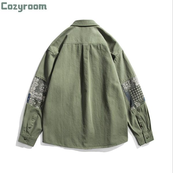 american pattern patch stitching lapel shirt vintage casual long-sleeved tooling men men's shirts, White;black
american pattern patch stitching lapel shirt vintage casual long-sleeved tooling men men's shirts, White;black