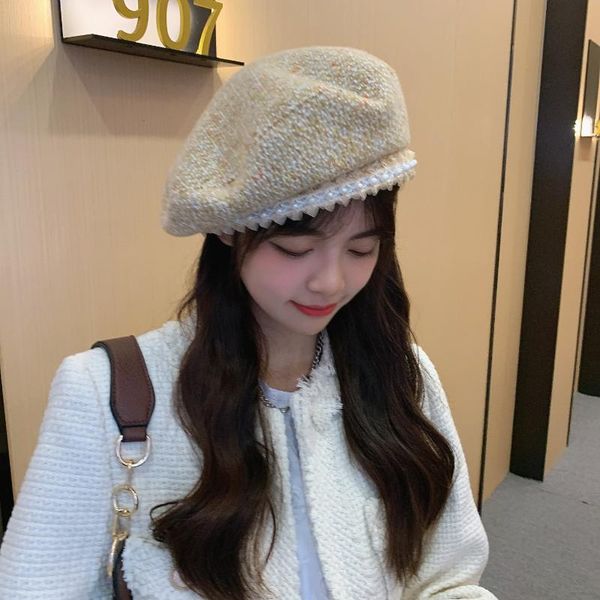 beanies 2021 winter fashion women's wool knitted beret girl's with pearl vintage hat autumn cap adjustable
beanies 2021 winter fashion women's wool knitted beret girl's with pearl vintage hat autumn cap adjustable