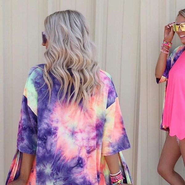 fashion tie dye print women shirts cardigan blouse chiffon beach kimono cover up casual summer ladies female half, White
fashion tie dye print women shirts cardigan blouse chiffon beach kimono cover up casual summer ladies female half, White