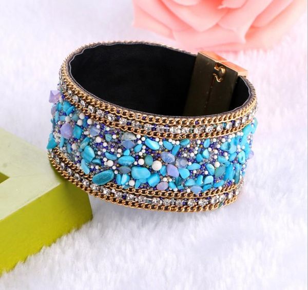 tennis vintage leather bracelets for women crystal magnet charm 2021 bohemian rhinestones bracelets& bangles pulseras, Golden;silver
tennis vintage leather bracelets for women crystal magnet charm 2021 bohemian rhinestones bracelets& bangles pulseras, Golden;silver