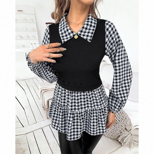 women's blouse peplum shirt plaid color block patchwork print shirt collar basic fashion streetwear lantern sleeve black k1uu#, White
women's blouse peplum shirt plaid color block patchwork print shirt collar basic fashion streetwear lantern sleeve black k1uu#, White
