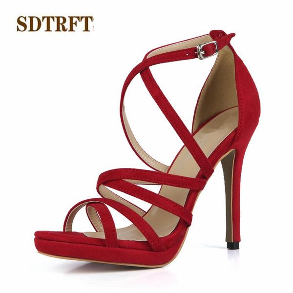 zapatos mujer summer stiletto sandals 12cm thin heels open toe flock shoes woman cross-strap pumps plus:35-42 43, Black
zapatos mujer summer stiletto sandals 12cm thin heels open toe flock shoes woman cross-strap pumps plus:35-42 43, Black