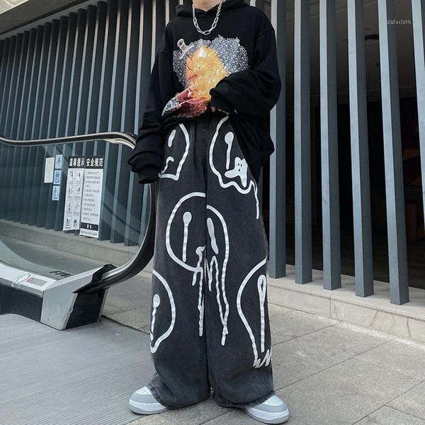 women's jeans vintage 2021 fashion y2k ins dark graffiti print woman loose streetwear casual high waist wide leg pants women, Blue
women's jeans vintage 2021 fashion y2k ins dark graffiti print woman loose streetwear casual high waist wide leg pants women, Blue