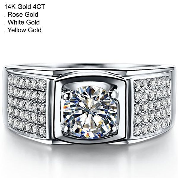 cluster rings 14k white gold 4 moissanite diamond men ring round classic trendy wedding party engagement anniversary ct d color, Golden;silver
cluster rings 14k white gold 4 moissanite diamond men ring round classic trendy wedding party engagement anniversary ct d color, Golden;silver