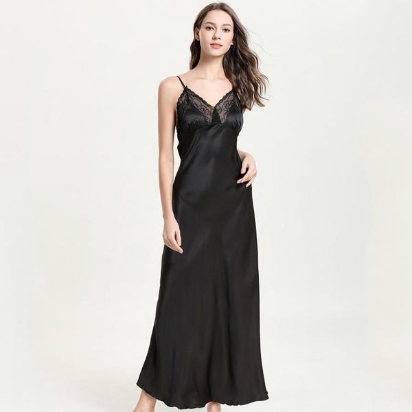 slim women sleepwear long nightgown spaghetti strap sleeveless satin home dress solid rayon fashion loose square collar negligee, Black;red
slim women sleepwear long nightgown spaghetti strap sleeveless satin home dress solid rayon fashion loose square collar negligee, Black;red