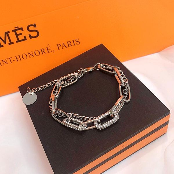 trendy hip hop double layer personality charming bracelet for women designer creativity jewelry zircon ins link, chain, Black
trendy hip hop double layer personality charming bracelet for women designer creativity jewelry zircon ins link, chain, Black