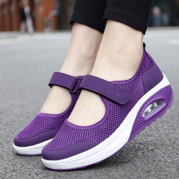 women's walking shoes hook loop breathable mesh summer sneakers with air cushion for outdoor gym chaussure femme dress, Black
women's walking shoes hook loop breathable mesh summer sneakers with air cushion for outdoor gym chaussure femme dress, Black