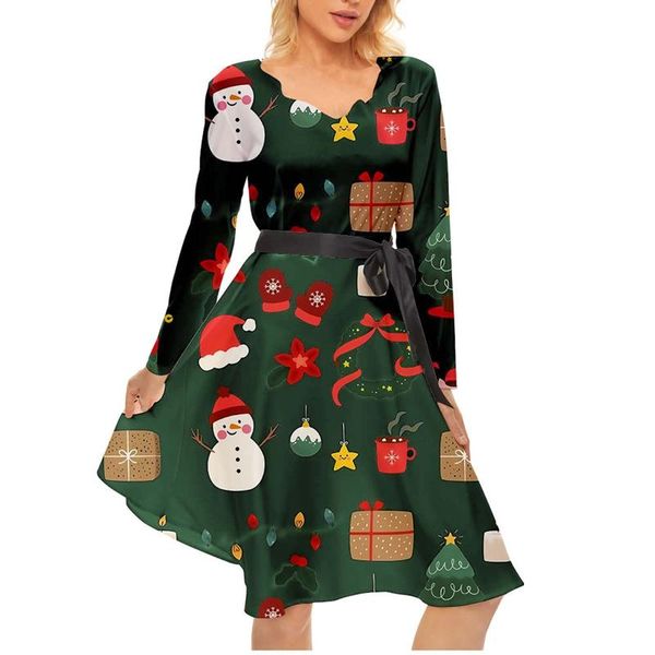casual dresses christmas santa print dress style long-sleeved a-line loose medium * vestido, Black;gray
casual dresses christmas santa print dress style long-sleeved a-line loose medium * vestido, Black;gray