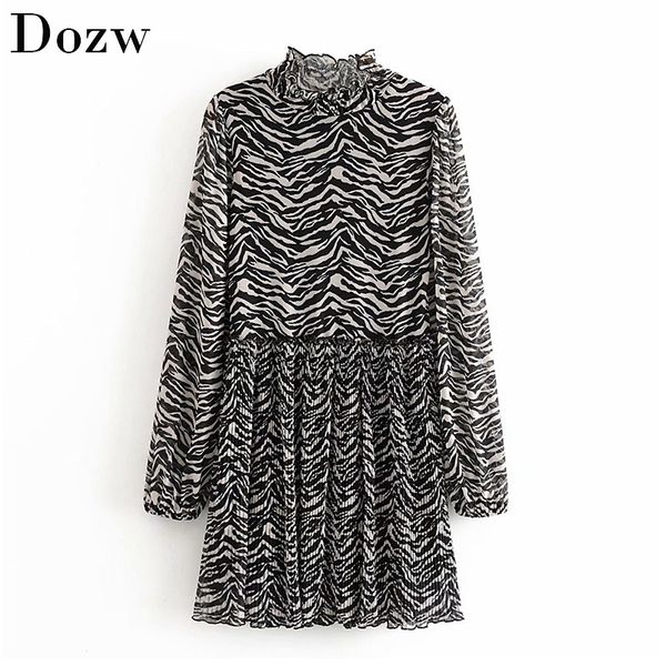 women print mesh dress fashion transparent long sleeve mini dresses stand collar vintage pleated dress lady vestido muje 210414, Black;gray
women print mesh dress fashion transparent long sleeve mini dresses stand collar vintage pleated dress lady vestido muje 210414, Black;gray