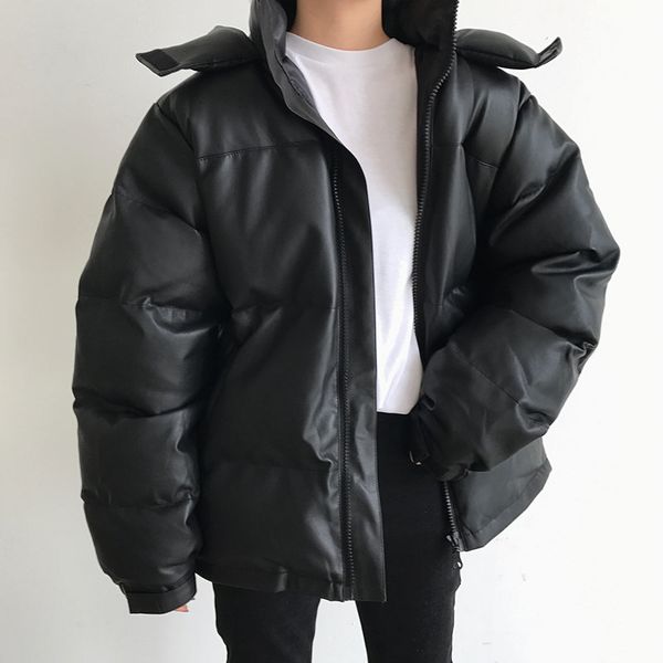 downs black thicken oversize stylish pu leather all-match students warm female outwear loose coat
downs black thicken oversize stylish pu leather all-match students warm female outwear loose coat