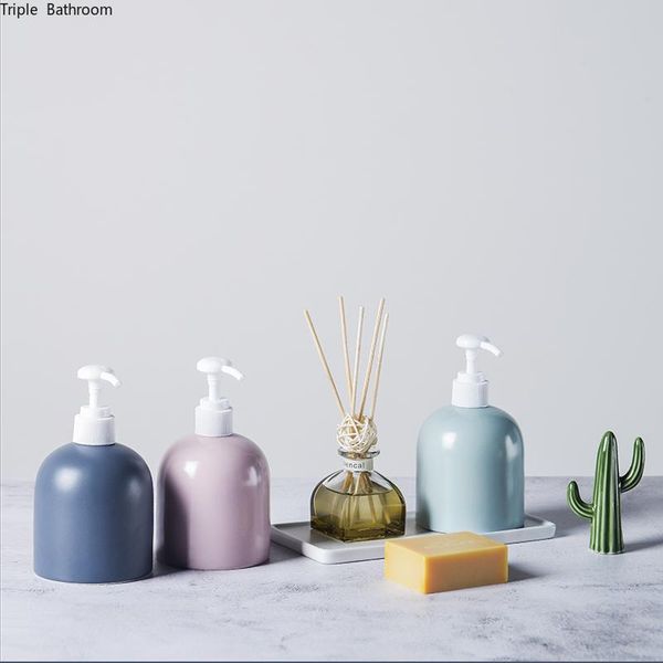 liquid soap dispenser 300ml ceramics hand bottle european style solid color hair conditioner wristband bathroom supplies
liquid soap dispenser 300ml ceramics hand bottle european style solid color hair conditioner wristband bathroom supplies