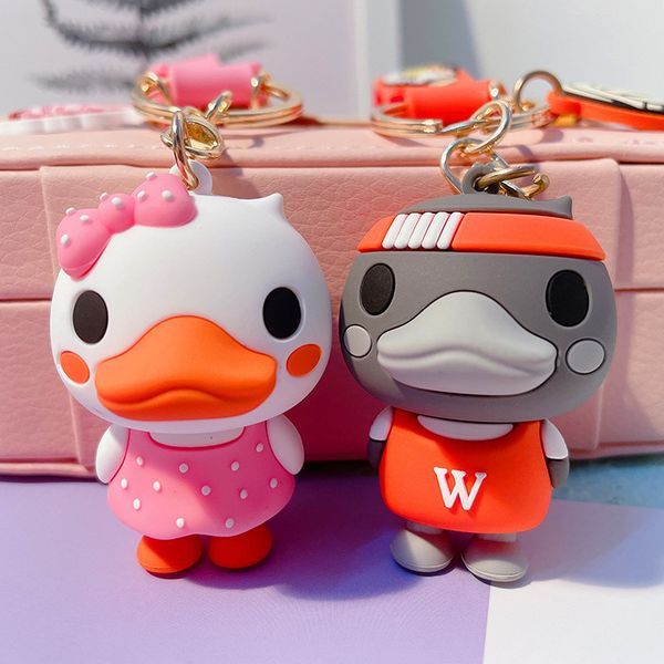 2021 fashion keychain cartoon genuine walnut duck keychain creative cute fashion bag pendant couple doll gift, Silver
2021 fashion keychain cartoon genuine walnut duck keychain creative cute fashion bag pendant couple doll gift, Silver