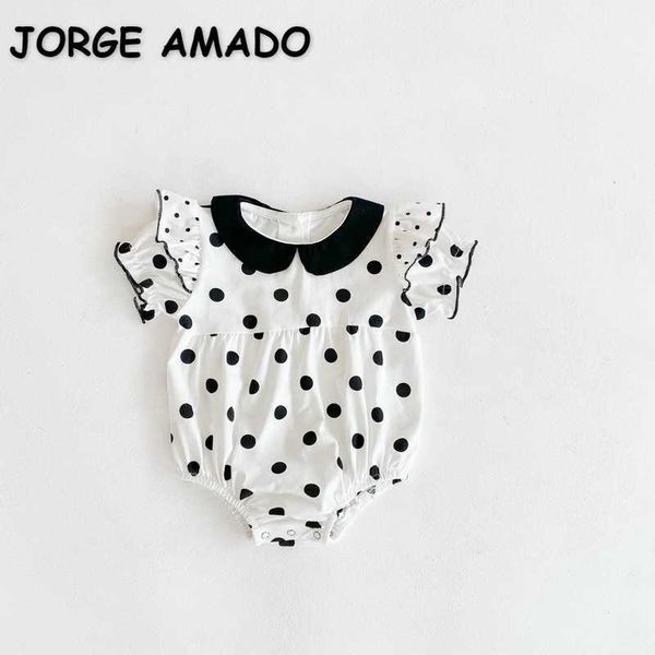 summer kids girls bodysuit peter pan collar ruffles sleeves dot jumpsuit cute style children clothes e2329 210610, Blue
summer kids girls bodysuit peter pan collar ruffles sleeves dot jumpsuit cute style children clothes e2329 210610, Blue