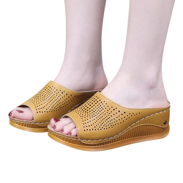 slippers solid women round toe slip-on shoes summer fashion wedge heeled hollow casual fish mouth 2021, Black
slippers solid women round toe slip-on shoes summer fashion wedge heeled hollow casual fish mouth 2021, Black