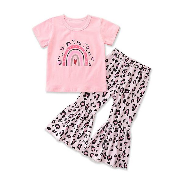 kids clothing sets girls outfits baby clothes children suit summer short sleeve t-shirts leopard print flared trousers two-piece b7078, White
kids clothing sets girls outfits baby clothes children suit summer short sleeve t-shirts leopard print flared trousers two-piece b7078, White