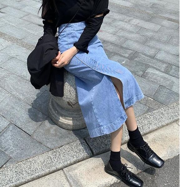 skirts 2021 women's spring summer vintage high waist fashionable pencil denim split wild lady long cl873, Black
skirts 2021 women's spring summer vintage high waist fashionable pencil denim split wild lady long cl873, Black