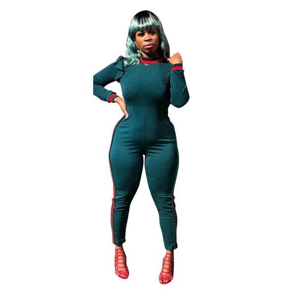 women's jumpsuits & rompers evening jumpsuit elegant women long sleeve stripes side ruffles shoulder pencil leggings fashion romper pla, Black;white
women's jumpsuits & rompers evening jumpsuit elegant women long sleeve stripes side ruffles shoulder pencil leggings fashion romper pla, Black;white