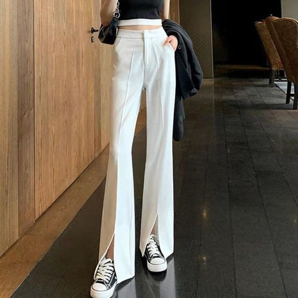 women's pants & capris vintage long flare women streetwear high elastic waist trousers lady split white black bell bottom ft634, Black;white
women's pants & capris vintage long flare women streetwear high elastic waist trousers lady split white black bell bottom ft634, Black;white