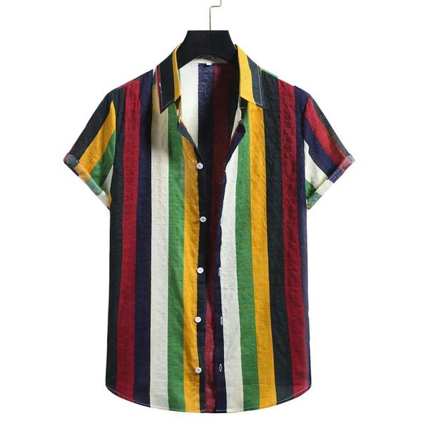 men's casual shirts stripe shirt men summer linen cotton short sleeved buttons up fashion loose streetwear male blouse, White;black
men's casual shirts stripe shirt men summer linen cotton short sleeved buttons up fashion loose streetwear male blouse, White;black