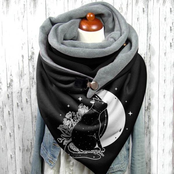 scarves women winter cashmere scarf sun moon printing button soft wrap casual warm buckle shawls double-layer thick 40#, Blue;gray
scarves women winter cashmere scarf sun moon printing button soft wrap casual warm buckle shawls double-layer thick 40#, Blue;gray