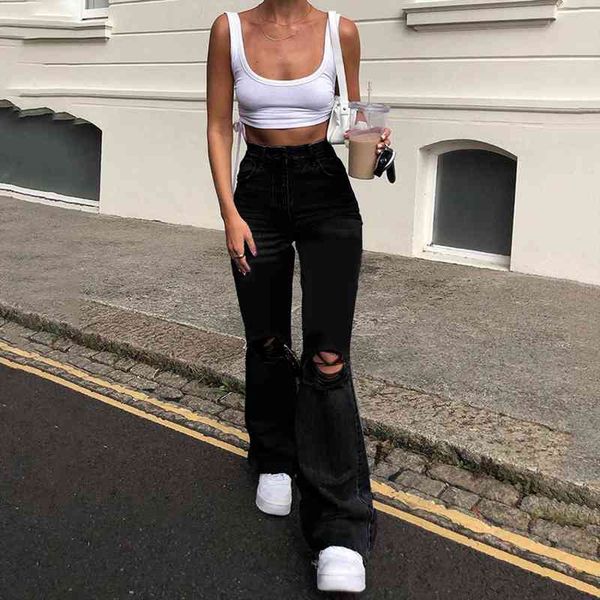 button high waist pocket womens jeans elastic hole korean fashion streetwear wide leg pants trousers loose denim, Blue
button high waist pocket womens jeans elastic hole korean fashion streetwear wide leg pants trousers loose denim, Blue