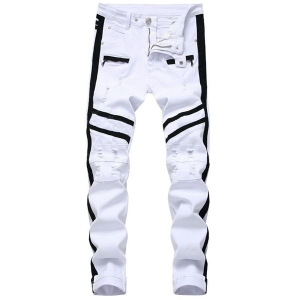 men hip-hop stripe design patchwork ripped stretch slim jeans streetwear cotton male casual joggers denim trousers plus size 42 210723, Blue
men hip-hop stripe design patchwork ripped stretch slim jeans streetwear cotton male casual joggers denim trousers plus size 42 210723, Blue