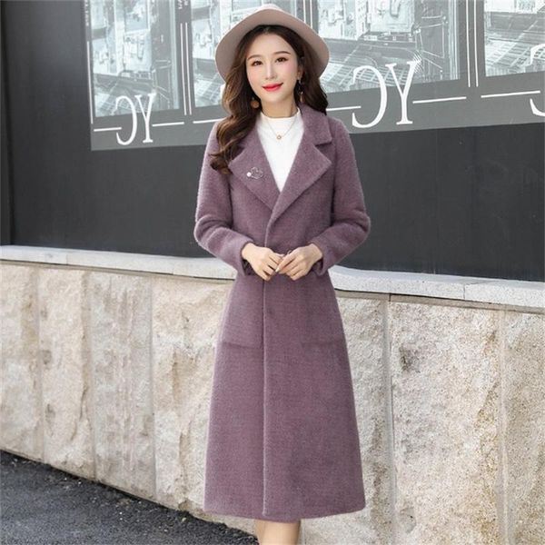 women's wool & blends autumn winter women faux coat hooded jacket slim long sleeve mid-length temperament woolen overcoat, Black
women's wool & blends autumn winter women faux coat hooded jacket slim long sleeve mid-length temperament woolen overcoat, Black
