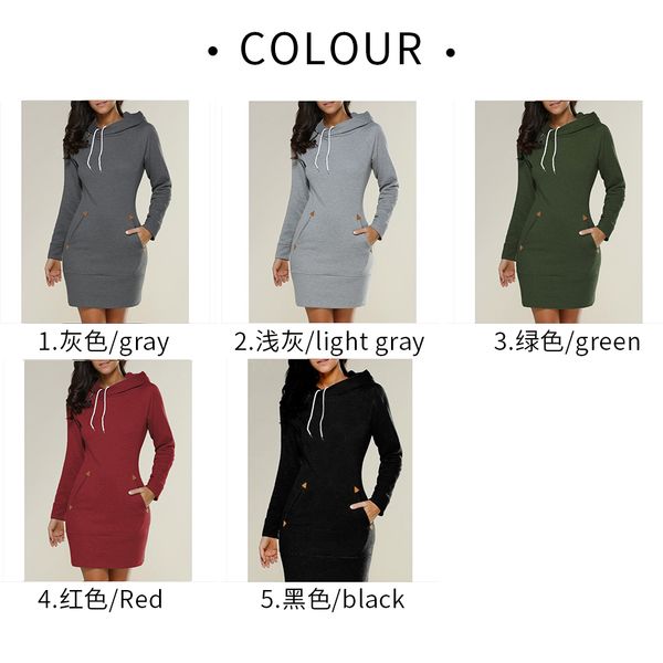 2021 new ladies casual dress fall/winter fashion hoodie explosion style plus cashmere sweater s-5xl, Black;gray