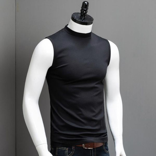 men' tank men half high collar cotton gym clothing summer sleeveless shirts casual singlet solid color vest workout undershirt, White;black
men' tank men half high collar cotton gym clothing summer sleeveless shirts casual singlet solid color vest workout undershirt, White;black