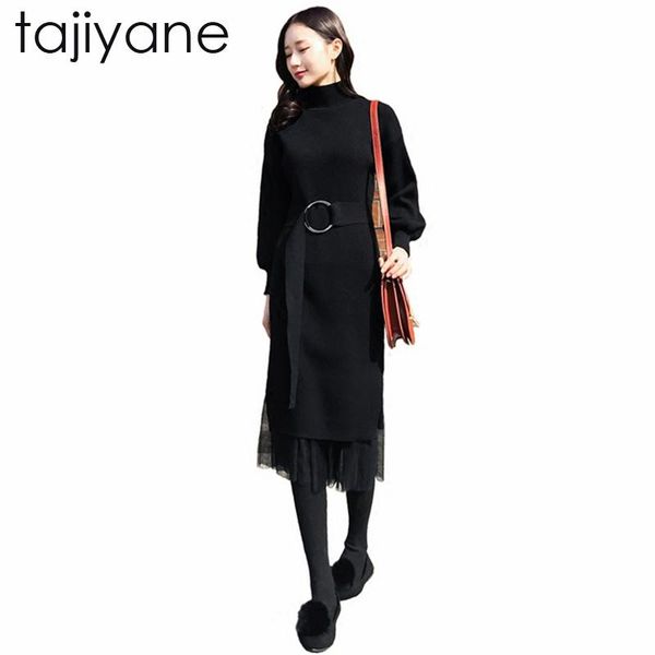 casual dresses tajiyane spring women black lace elegant knitted sweater dress bodycon slim midi vestidos fashion ld230, Black;gray
casual dresses tajiyane spring women black lace elegant knitted sweater dress bodycon slim midi vestidos fashion ld230, Black;gray